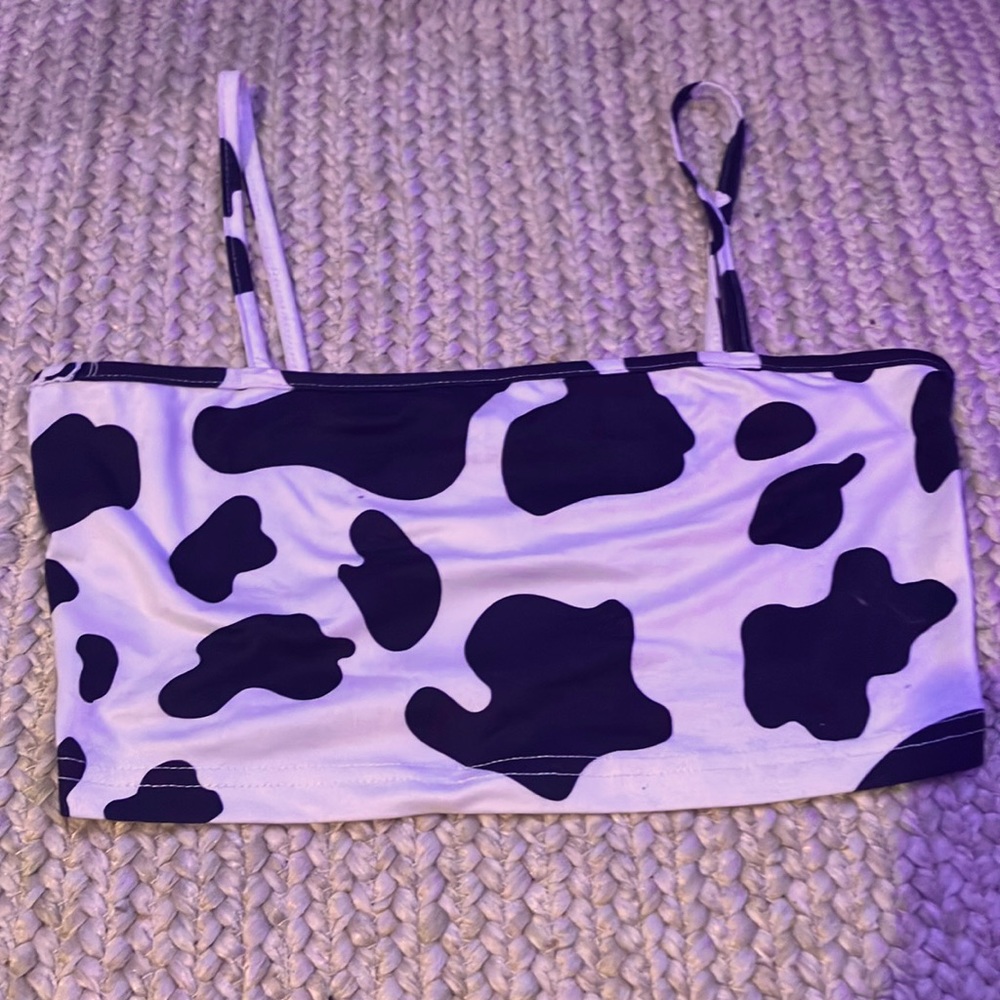 Cowprint crop top